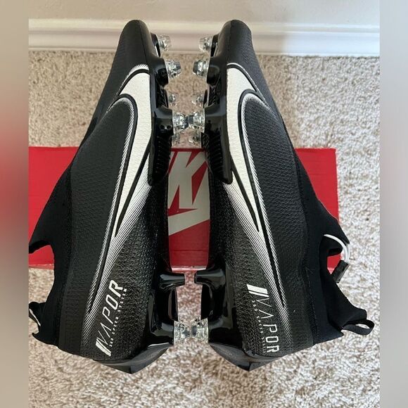 Nike Vapor Edge 360 Elite Flyknit Cleats Black White Detach - Picture 7 of 10